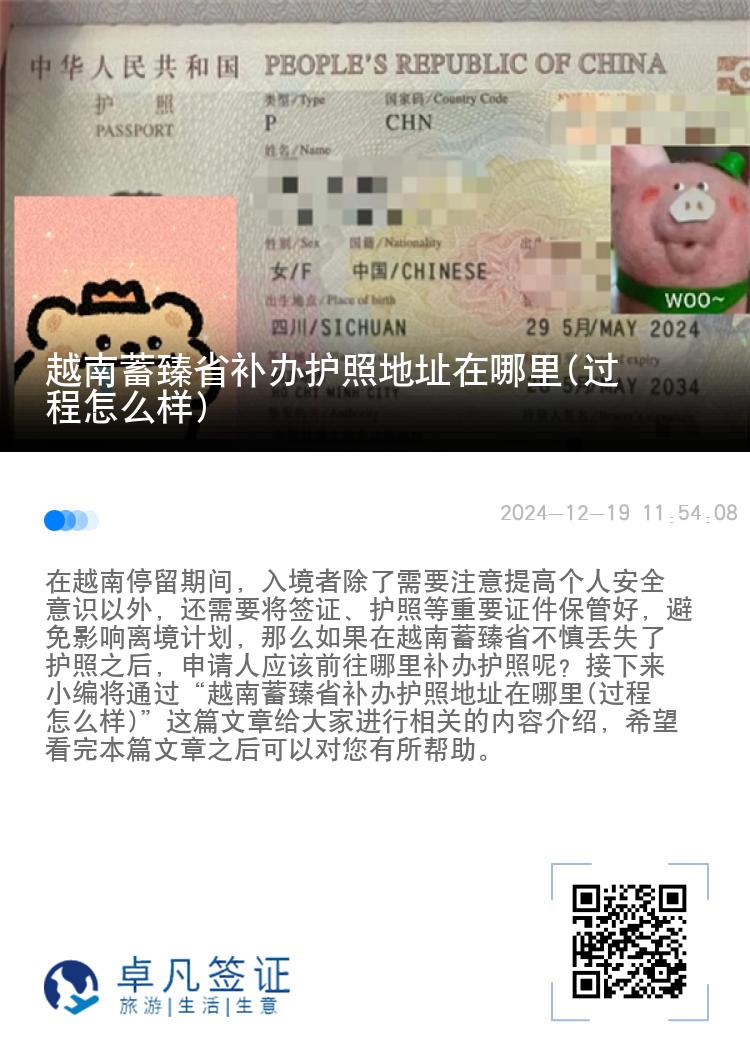 越南蓄臻省补办护照地址在哪里(过程怎么样)